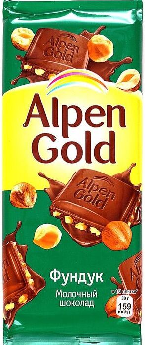Шоколад Альпен Голд Молочный с фундуком 85г