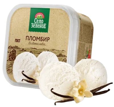 Пломбир ванильный 15% 280 г Село Зелёное