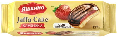 Печенье сдобное с клубничным желе в глазури Яшкино 137 г