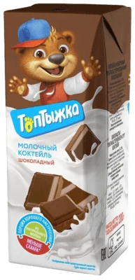 Коктейль молочный шоколадный 3,2% 200 г Топтыжка