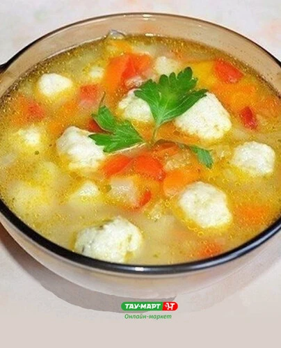 Овощной суп с сырными шариками