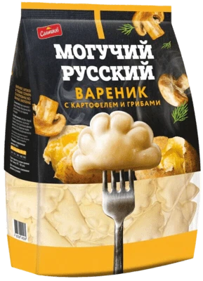 Вареники с картофелем и грибами Могучий Русский 900 г Сальников