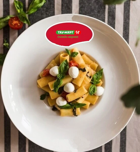 Паста с моцареллой и томатами