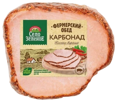 Карбонад Деревенский из свинины копчено-вареный кат. А 300 г Село Зелёное