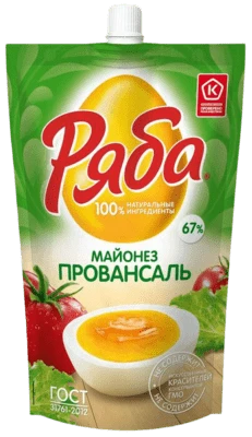 Майонез классический Провансаль 67% 410 г Ряба