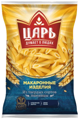 Макаронные изделия Перья высшего сорта Царь 400 г Союзпищепром