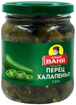 Перец Халапеньо нарезанный 250 г Дядя Ваня