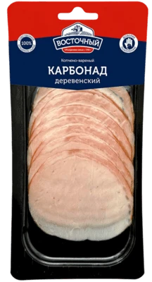Карбонад копчено-вареный из свинины Деревенский 100 г Восточный