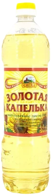 Масло подсолнечное рафинированное 0,87 л Золотая капелька
