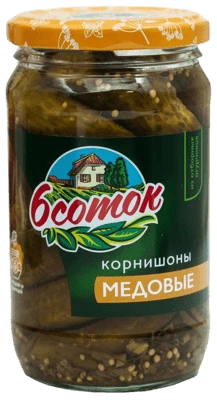 Корнишоны Медовые 6 соток 350 мл