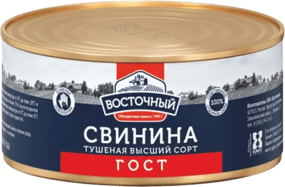 Свинина тушеная ГОСТ высший сорт 325 г Восточный