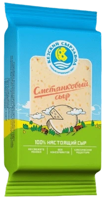 Сыр Сметанковый 50% 180 г Кезский сырзавод
