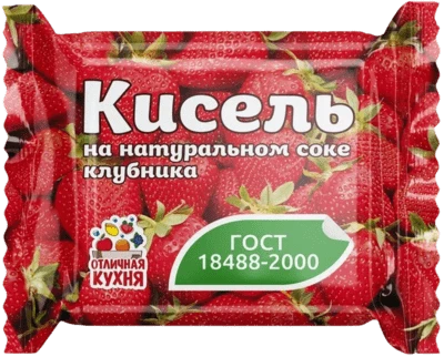 Кисель в брикете со вкусом клубники 200 г Отличная Кухня