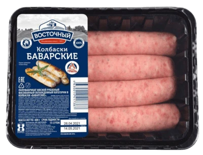 Колбаски Баварские кат. В охлажденные 400 г Восточный