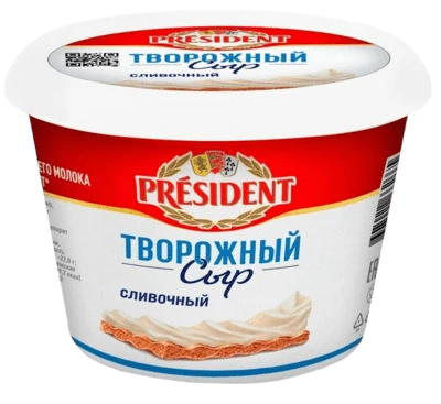 Сыр творожный мягкий сливочный 56% 140 г Президент