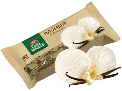 Пломбир ванильный 15% 200 г Село Зелёное