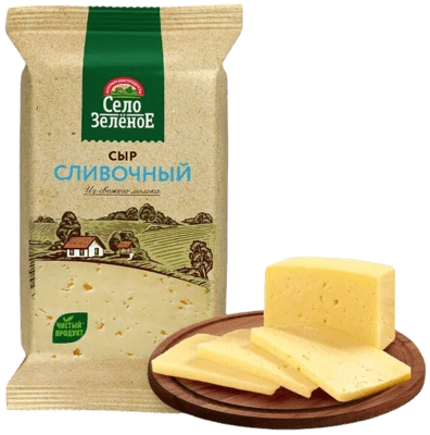 Сыр Сливочный 50% 200 г Село Зелёное