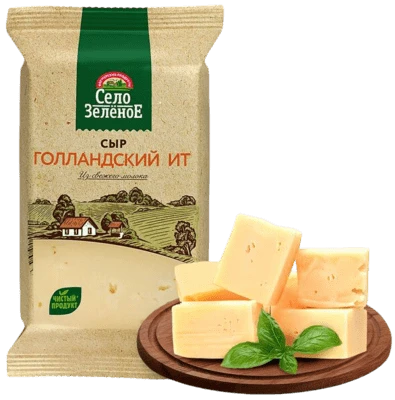 Сыр Голландский 45% 200 г Село Зелёное