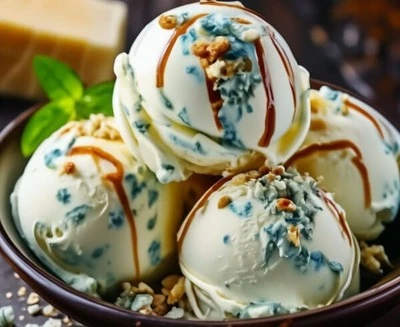 Мороженое с голубым сыром Le bleu President