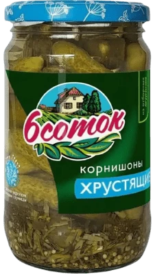 Корнишоны Хрустящие 6 соток 350 мл