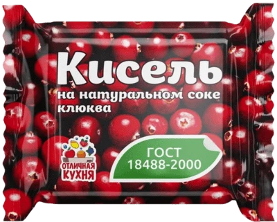 Кисель в брикете со вкусом клюквы 200 г Отличная Кухня
