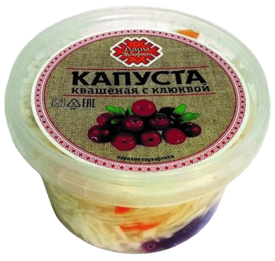 Капуста квашеная с клюквой 500 г Дары Удмуртии