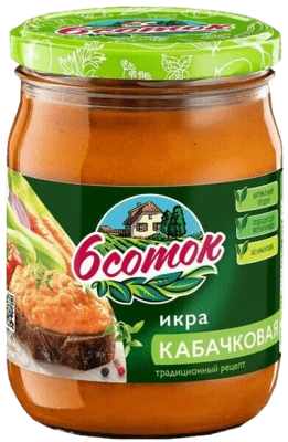 Икра кабачковая уваренная 6 соток 500 г Десан