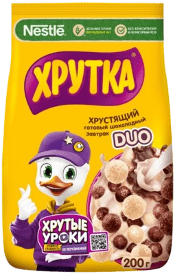 Готовый шоколадный завтрак Хрутка Дуо 200 г Нестле