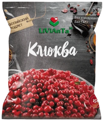 Клюква замороженная 250 г ЛиВиАнТа