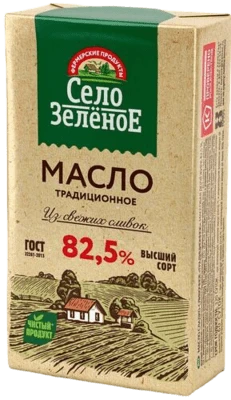 Масло сливочное Традиционное 82,5% 175 г Село Зелёное
