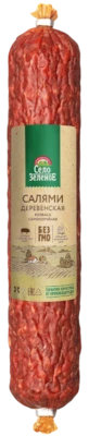 Колбаса сырокопченая Салями Деревенская 200 г Село Зелёное