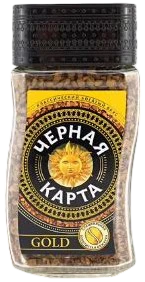 Кофе натуральный растворимый сублимированный Черная Карта Голд 95 г