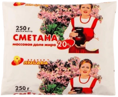 Сметана 20% 250 г Родная Любава