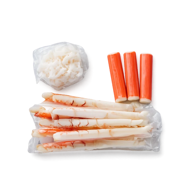 Крабовые палочки и мясо