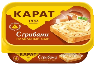 Сыр плавленый c грибами 45% 200 г Карат