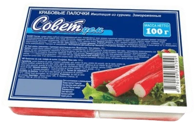 Крабовые палочки СОВЕТуем замороженные 100 г VICI