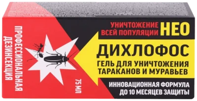 Гель для уничтожения тараканов и муравьев Дихлофос Нео 75 мл