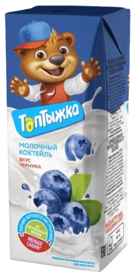 Коктейль молочный черничный 3,2% 200 г Топтыжка