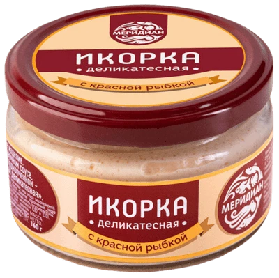 Икорка с красной рыбкой Деликатесная 160 г Меридиан