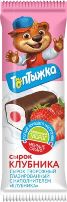 Сырок глазированный с клубникой 12% 40 г Топтыжка