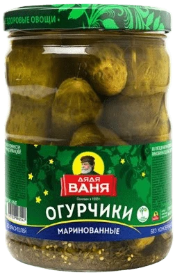 Огурчики маринованные 950 г Дядя Ваня