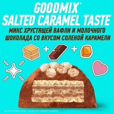 Батончик Гудмикс Дуо Соленая карамель 40 г