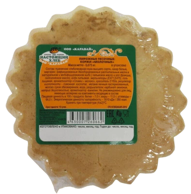 Корж Молочный 75 г Каравай