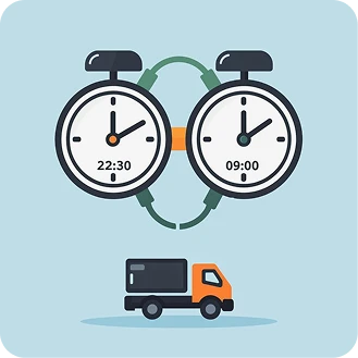 Прием заказов по EDI до 22:30, отгрузка до 09:00