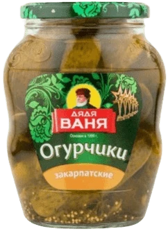 Огурчики маринованные Закарпатские 680 г Дядя Ваня