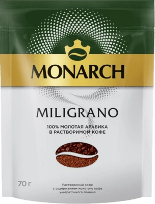Кофе растворимый Монарх Милиграно 70 г