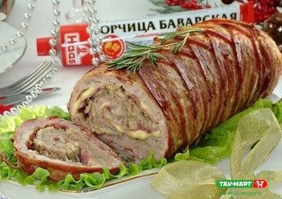 Мясной рулет "Праздничный"