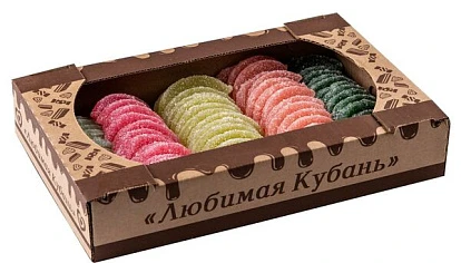 Мармелад желейный Фруктовые дольки 1 кг Любимая Кубань