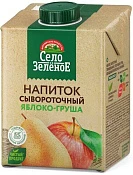 Напиток сывороточный яблоко-груша 500 мл Село Зелёное