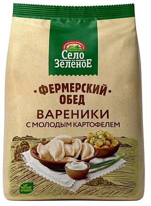 Вареники с молодым картофелем 700 г Село Зелёное Вареники с молодым картофелем 700 г Село Зелёное